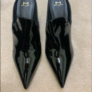 Mark Fisher Black Patent High Heel Mules 10